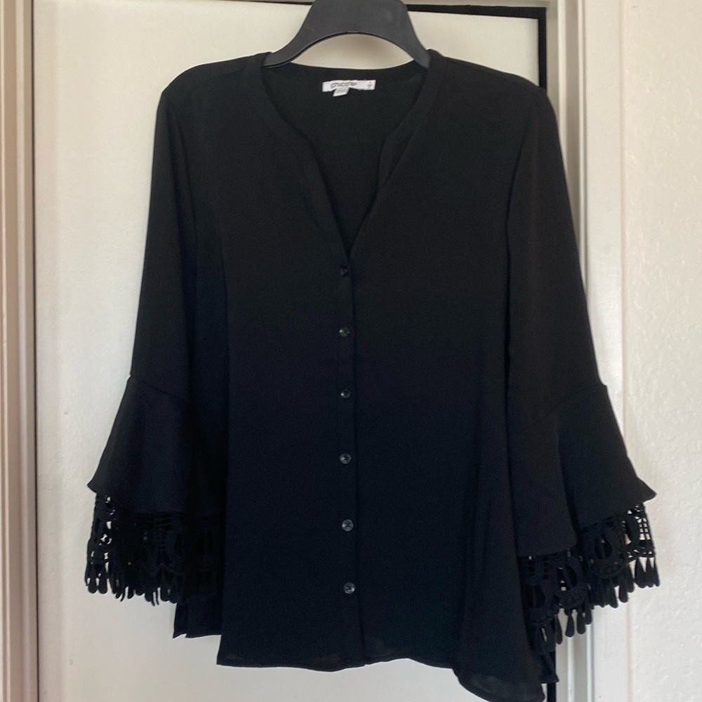 Chicos size 1 (equivalent to size 8) black blouse
